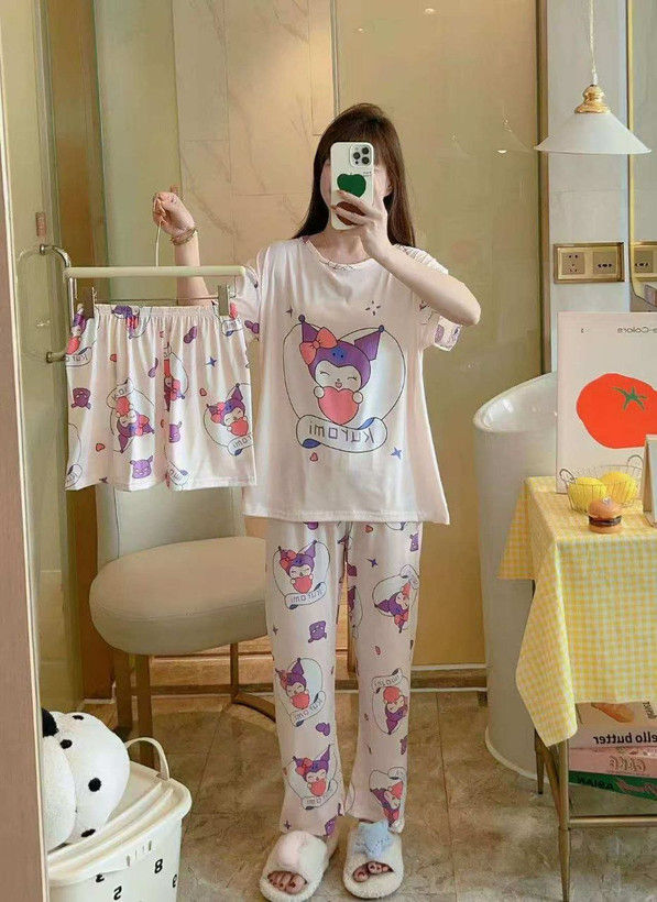 ست سه تیکه نخ پنبه ای وارداتی