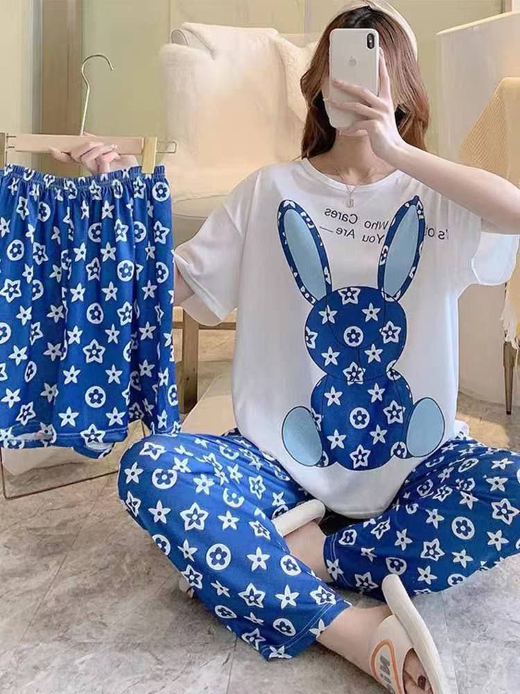 ست سه تیکه نخ پنبه ای وارداتی