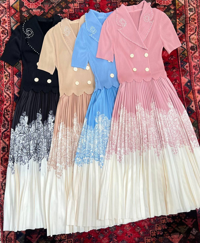 پیراهن مجلسی وارداتی در چهار رنگ