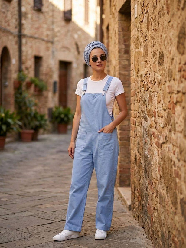 پیشبندی جین وارداتی تکرنگ