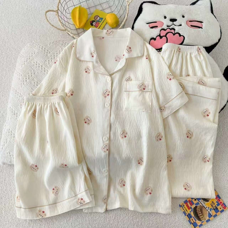 ست سه تیکه زنانه و دخترانه وارداتی (بلوز+شلوار+شورتک)