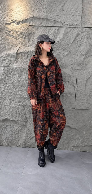 ست دوتیکه کنفی پاییزه طرح کره ای